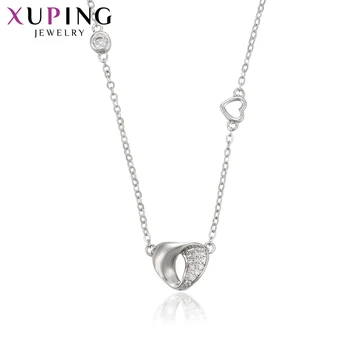 Xuping Elegant Heart Shape Necklace Long Chain Rhodium Plated Jewelry for Women Christmas Gifts 41940
Xuping Elegant Heart Shape Necklace Long Chain Rhodium Plated Jewelry for Women Christmas Gifts 41940