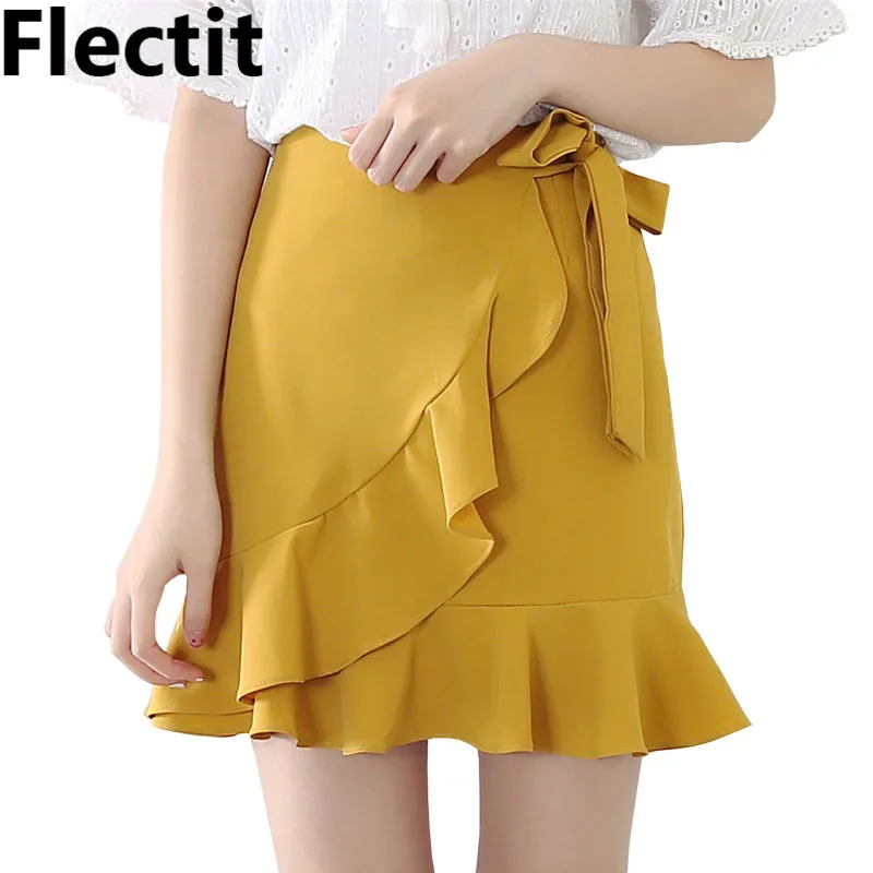 Flectit Ginger Yellow Ruffled Wrap Mini Skirt with Tie High Waist Short Pencil Skirts Young Girl Summer Skirts
Flectit Ginger Yellow Ruffled Wrap Mini Skirt with Tie High Waist Short Pencil Skirts Young Girl Summer Skirts