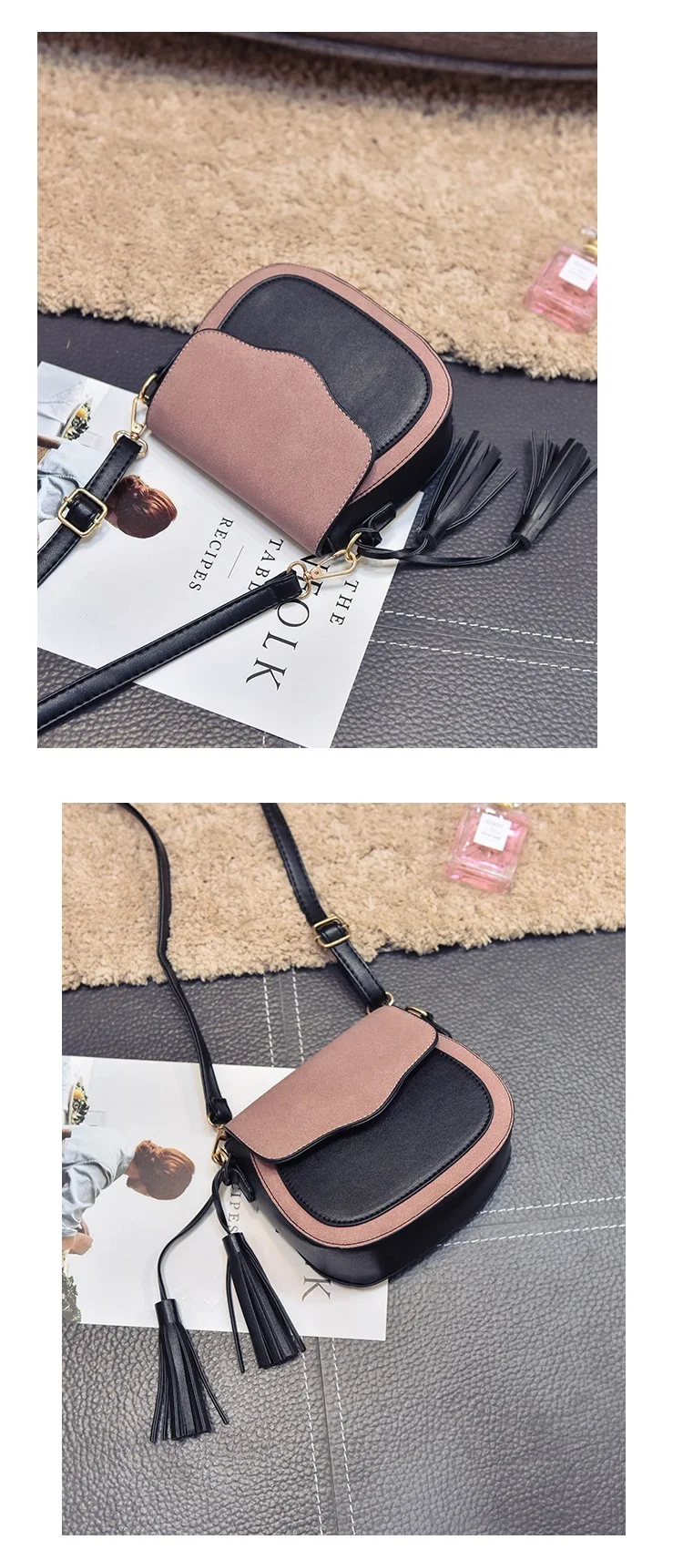 Free shipping, 2018 new trend women handbags, retro simple flap, fashion shoulder bag, tassel ornaments woman messenger bag. 30