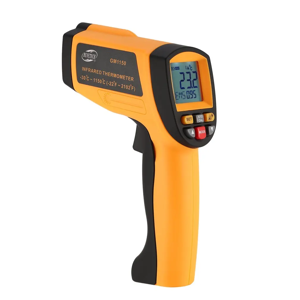 

BENETECH 20:1 GM1150 Infrared Thermometer Non Contact Infrared Temperature Pyrometer IR Laser Point Gun -30~1150 Degree
