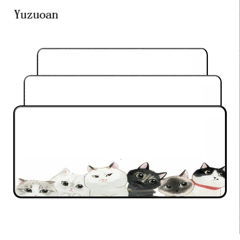 Yuzuoan Black And White Cat Speed Large keyboard Lock Edge Rubber Mouse pad For Computer Laptop PC Gaming Mice LOL Play Mat
Yuzuoan Black And White Cat Speed Large keyboard Lock Edge Rubber Mouse pad For Computer Laptop PC Gaming Mice LOL Play Mat