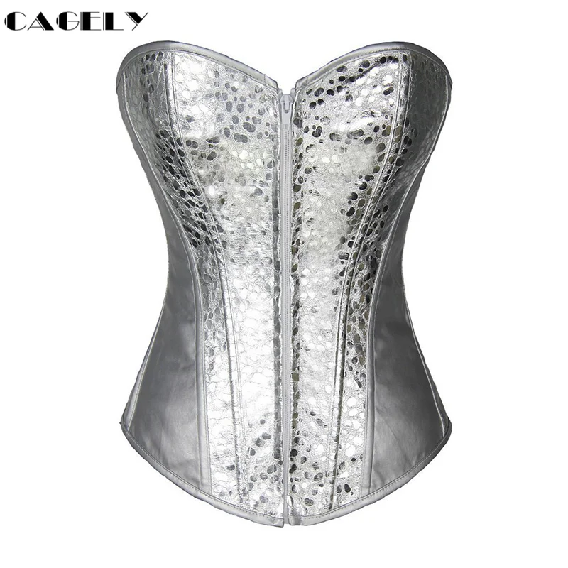 Shiny Faux Leather Corset Outfit Top Gold Sliver Bustier Zip/Busk Dancewear Sexy Party Costume Boned Overbust Bodyshaper S-6XL
Shiny Faux Leather Corset Outfit Top Gold Sliver Bustier Zip/Busk Dancewear Sexy Party Costume Boned Overbust Bodyshaper S-6XL