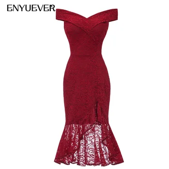 Enyuever Women Lace Dress Runway Off Shoulder Split Elegant Office Party Night Formal Mermaid Special Occasion Dresses Vestidos
Enyuever Women Lace Dress Runway Off Shoulder Split Elegant Office Party Night Formal Mermaid Special Occasion Dresses Vestidos