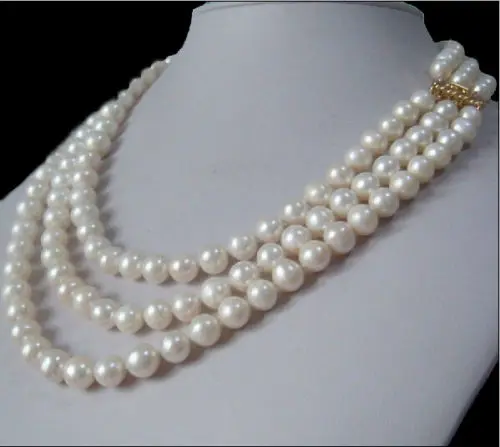 Free shipping hot sale Women Bridal Wedding Jewelry >>2015 Charming 3 row natural 9-10mm south sea white pearl necklace
Free shipping hot sale Women Bridal Wedding Jewelry >>2015 Charming 3 row natural 9-10mm south sea white pearl necklace