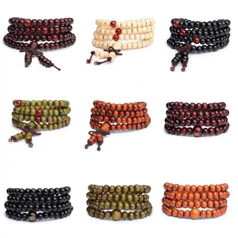 Round 6mm Beads Multilayer Buddha Prayer Natural Sandalwood Wild Bracelet Cheap Men Women 108 Wood Bead Gift Jewelry Bracelets
Round 6mm Beads Multilayer Buddha Prayer Natural Sandalwood Wild Bracelet Cheap Men Women 108 Wood Bead Gift Jewelry Bracelets