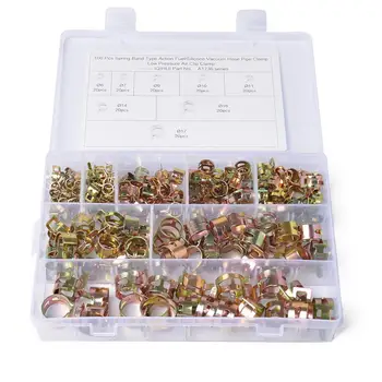 160pcs 6-17mm 8 Size Car Spring Clip Fuel Line Hose Clip Water Pipe Air Tube Clamp Fastener Assortment Kit Accessories Parts
160pcs 6-17mm 8 Size Car Spring Clip Fuel Line Hose Clip Water Pipe Air Tube Clamp Fastener Assortment Kit Accessories Parts