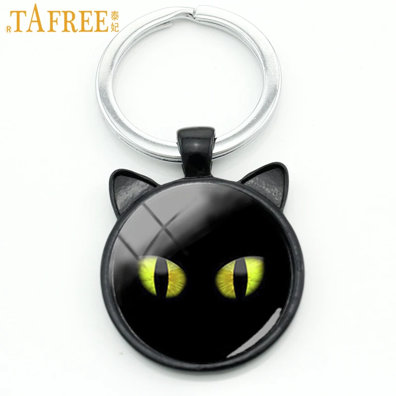 TAFREE Vintage Eye Ball Black Cat Keychain Fashion Cat Ear Animal Key Chain Ring Holder Cartoon Jewelry Xmas Gift for Kids D633
TAFREE Vintage Eye Ball Black Cat Keychain Fashion Cat Ear Animal Key Chain Ring Holder Cartoon Jewelry Xmas Gift for Kids D633