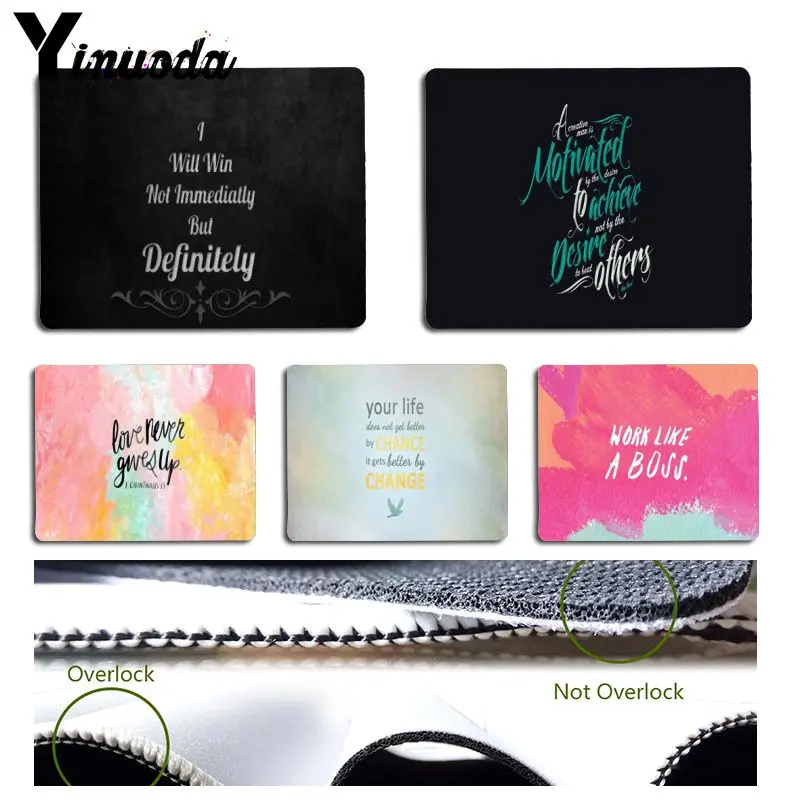 Yinuoda Proverb Phrase Motto Motivation Word Keyboard Gaming MousePads Size for 18x22cm 25x29cm Small Mousepad
Yinuoda Proverb Phrase Motto Motivation Word Keyboard Gaming MousePads Size for 18x22cm 25x29cm Small Mousepad