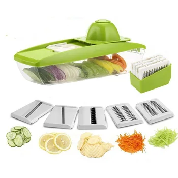 Multifunctional Mandoline Slicer Vegetable Cutter 5 Kinds of Interchangeable Stainless Steel Blades Kitchen Gadgets
Multifunctional Mandoline Slicer Vegetable Cutter 5 Kinds of Interchangeable Stainless Steel Blades Kitchen Gadgets