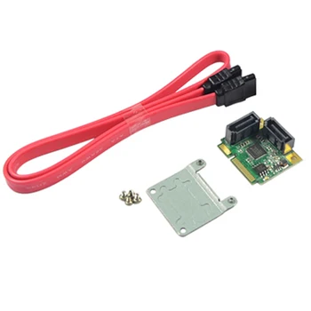 mini PCIe to 2 port SATA III 6Gbps card for ITX Dual SATA 3.0 mini PCI Express adapter + Half-size to Full-size bracket
mini PCIe to 2 port SATA III 6Gbps card for ITX Dual SATA 3.0 mini PCI Express adapter + Half-size to Full-size bracket