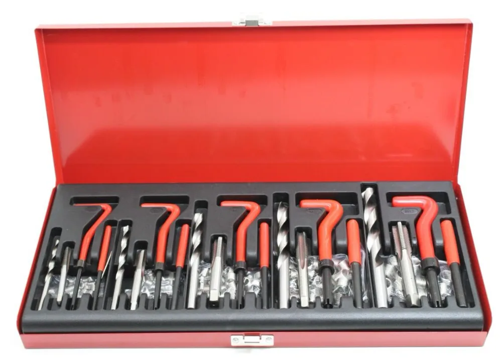 131 Pcs Engine Block Restoring Damaged Thread Repair Tool Kit M5 M6 M8 M10 M12 for Helicoil Car Repair Tools Coarse Crowbar
131 Pcs Engine Block Restoring Damaged Thread Repair Tool Kit M5 M6 M8 M10 M12 for Helicoil Car Repair Tools Coarse Crowbar