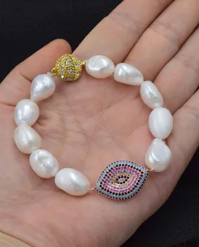 wow! freshwater pearl white baroque 9-13mm bracelet 8inch wholesale nature beads FPPJ
wow! freshwater pearl white baroque 9-13mm bracelet 8inch wholesale nature beads FPPJ