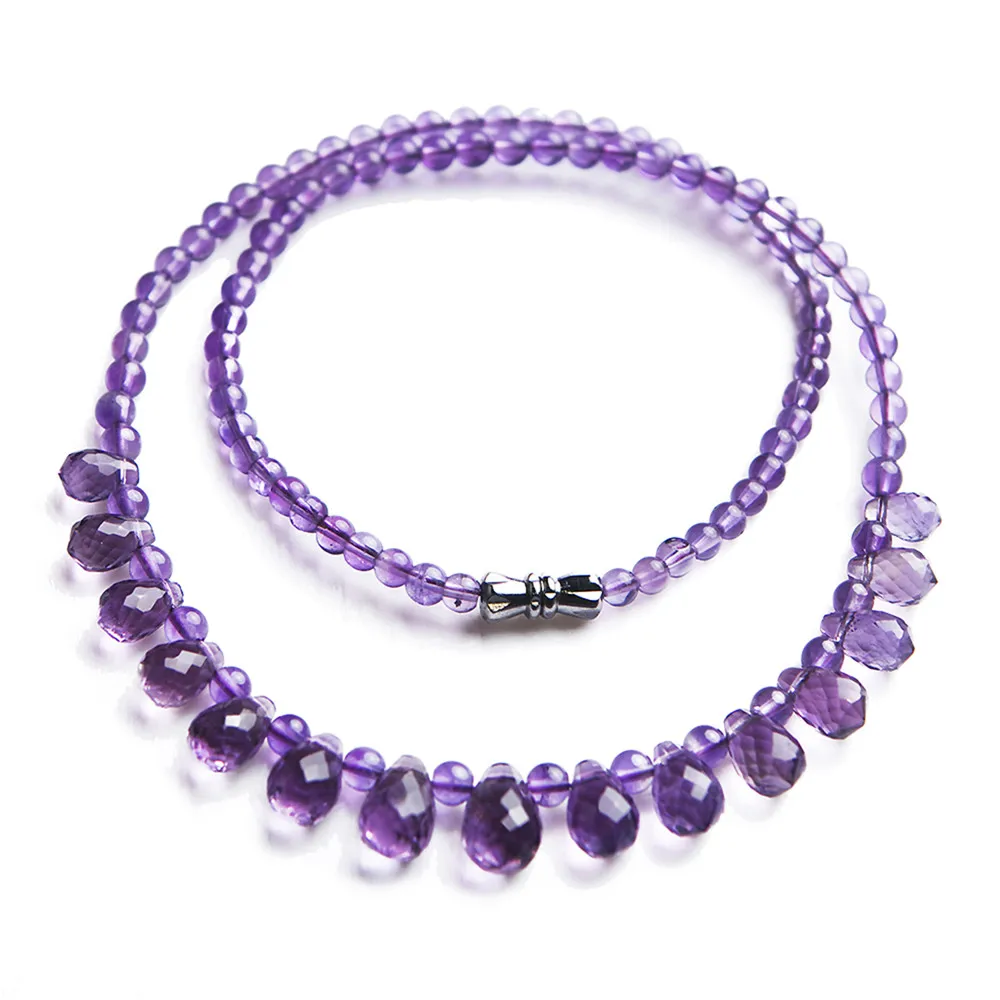 Natural Purple Crystal Necklace Fashion Jewelry Water Drop Bead Gem Necklaces For Women
Natural Purple Crystal Necklace Fashion Jewelry Water Drop Bead Gem Necklaces For Women
