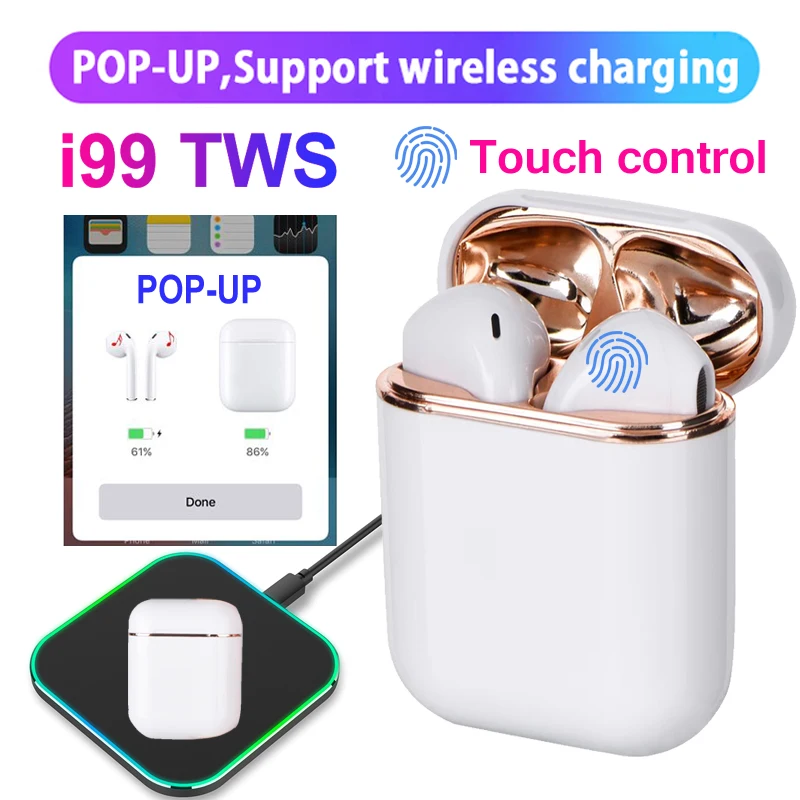 i99 TWS new Brand 2 Pop-up Wireless Bluetooth Earphones touch control with wireless charging Headset Pk aire2 aire 2 i60 i80
i99 TWS new Brand 2 Pop-up Wireless Bluetooth Earphones touch control with wireless charging Headset Pk aire2 aire 2 i60 i80