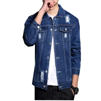 cotton outerwear jean jacket men Slim Fit Casual With Hole Coats For Men Fashion
cotton outerwear jean jacket men Slim Fit Casual With Hole Coats For Men Fashion