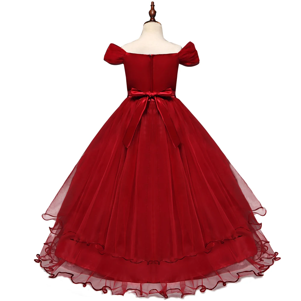 Flower Girl Dresses For Wedding Party 2019 New Tule Teen Princess Dress Children Evening Clothing Formal Pageant Kids Prom Gowns (9)
