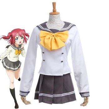 School Uniforms Love Live Cosplay for Aqours Takami Chika Girls Sailor Anime Dress Vestidos Costume Adult in Halloween Carnival
School Uniforms Love Live Cosplay for Aqours Takami Chika Girls Sailor Anime Dress Vestidos Costume Adult in Halloween Carnival