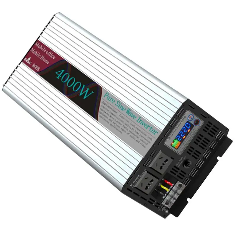 High Quality PSW Pure Sine Wave DC 24V/48V to AC 110V/220V 4000W Peak 8000 Watt Power Inverter
High Quality PSW Pure Sine Wave DC 24V/48V to AC 110V/220V 4000W Peak 8000 Watt Power Inverter