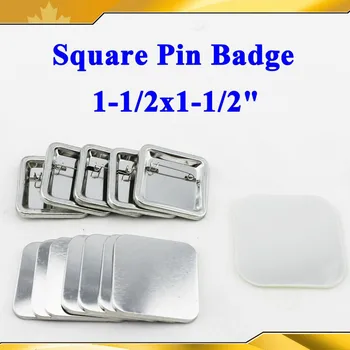 Square 37x37mm 100 Sets Pin Back Metal Button Supply Materials for NEW Professional All Steel Badge Button Maker
Square 37x37mm 100 Sets Pin Back Metal Button Supply Materials for NEW Professional All Steel Badge Button Maker