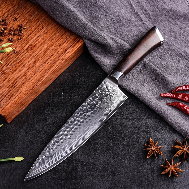 Pro 8" Damascus Chef Knife Japanese VG10 Damascus Steel Kitchen Knife Meat Beef Slicing Cleaver Cooking Knives Tool Wood Handle
Pro 8" Damascus Chef Knife Japanese VG10 Damascus Steel Kitchen Knife Meat Beef Slicing Cleaver Cooking Knives Tool Wood Handle