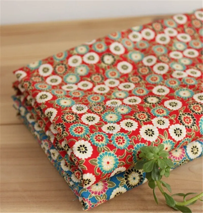 160*50CM 2PCS Red Blue Circle Floral Printed Cotton Fabric Teida DIY Tissue Patchwork Telas Sewing Baby Toy Quilt Textile Tecido
160*50CM 2PCS Red Blue Circle Floral Printed Cotton Fabric Teida DIY Tissue Patchwork Telas Sewing Baby Toy Quilt Textile Tecido