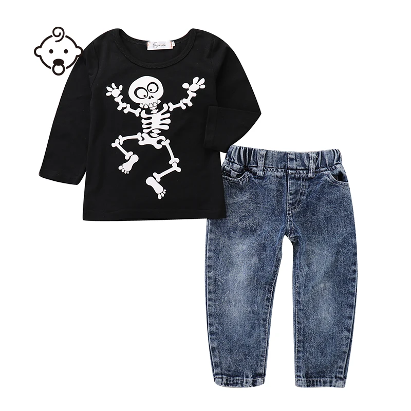 Boys Clothes Outfits Long Sleeve T-Shirt + Jeans 2pcs Kids Clothes Set High Quality Cotton Children Boys Top Halloween Costume
Boys Clothes Outfits Long Sleeve T-Shirt + Jeans 2pcs Kids Clothes Set High Quality Cotton Children Boys Top Halloween Costume