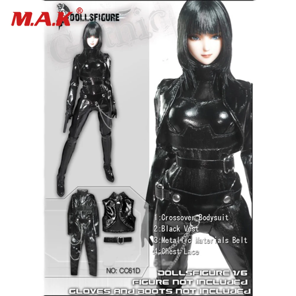 Gothic Girls Doll Black Hair Colorful Black Dress New In Box