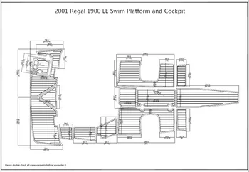 2001 Regal 1900 LE Swim Platform and Cockpit Pad Boat EVA Teak Decking 1/4" 6mm
2001 Regal 1900 LE Swim Platform and Cockpit Pad Boat EVA Teak Decking 1/4" 6mm