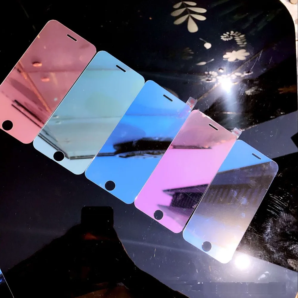 Phone Front Screen Colorful Mirror Transparent Phone Film Tempered Glass Protective Film for iPhone 6 6s 6P 6sP 7 7P 8 8P
Phone Front Screen Colorful Mirror Transparent Phone Film Tempered Glass Protective Film for iPhone 6 6s 6P 6sP 7 7P 8 8P