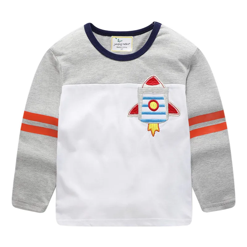 Jumping Meters 2019 Long Sleeve T shirts rocket Applique Baby boys Tees clothes autumn spring children garments cotton boys tops
Jumping Meters 2019 Long Sleeve T shirts rocket Applique Baby boys Tees clothes autumn spring children garments cotton boys tops