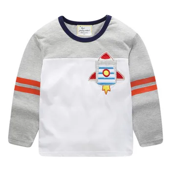 Jumping Meters 2019 Long Sleeve T shirts rocket Applique Baby boys Tees clothes autumn spring children garments cotton boys tops
Jumping Meters 2019 Long Sleeve T shirts rocket Applique Baby boys Tees clothes autumn spring children garments cotton boys tops