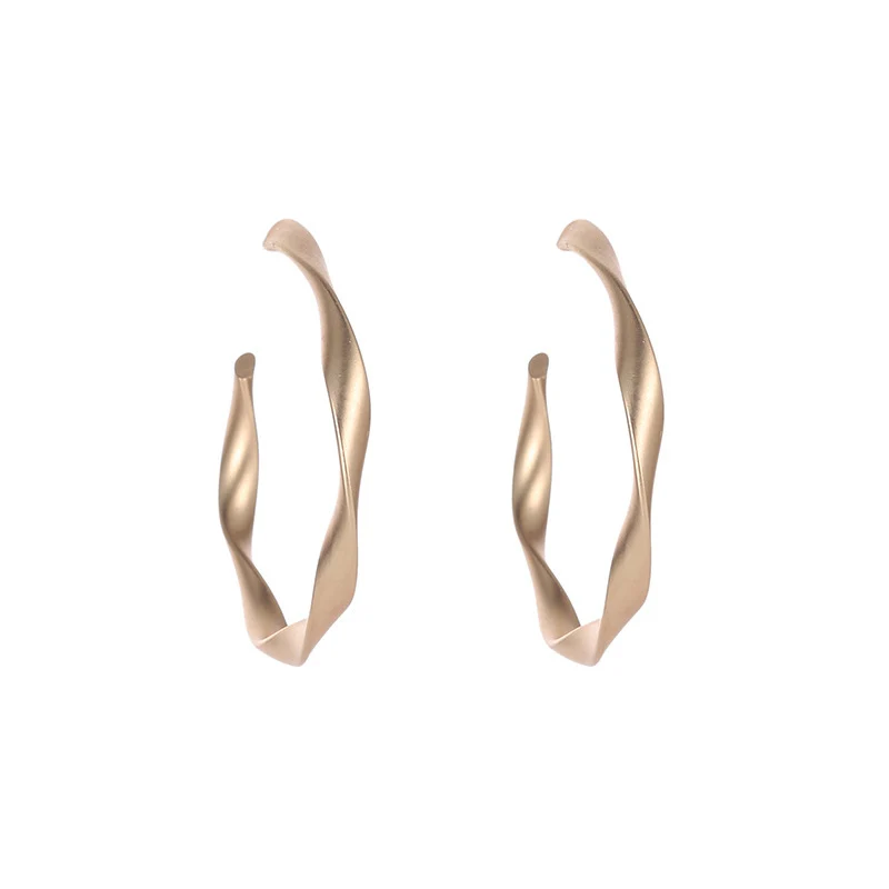 Matte Gold/Silver Color Small Open Twisted Hoop Earrings for Women Geometric Circle Hoops Minimalist Metal Small Earrings
Matte Gold/Silver Color Small Open Twisted Hoop Earrings for Women Geometric Circle Hoops Minimalist Metal Small Earrings