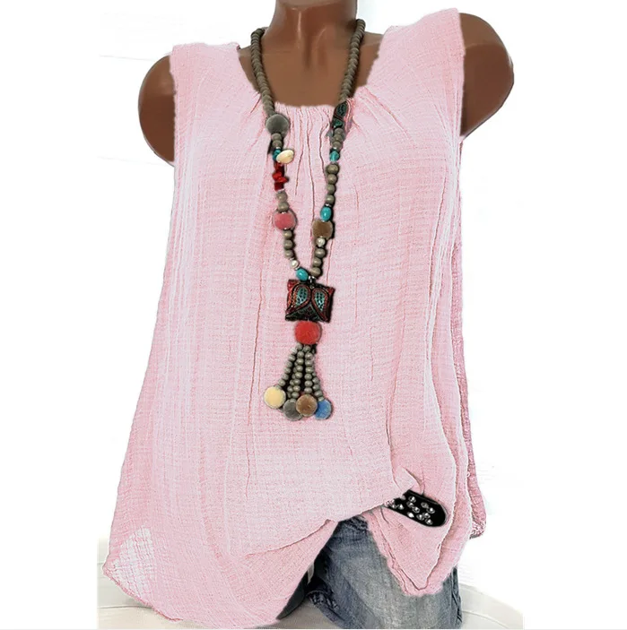S-5XL Plus Szie 2019 Spring Summer Tank Tops Women Cotton Sleeveless O- Neck Loose Solid Top Ladies Vest Singlets Woman Clothes
S-5XL Plus Szie 2019 Spring Summer Tank Tops Women Cotton Sleeveless O- Neck Loose Solid Top Ladies Vest Singlets Woman Clothes