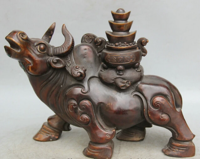 JP S0524 14" Chinese Bronze Wealth treasure bowl Zodiac Year Bull Oxen Statue sculpture
JP S0524 14" Chinese Bronze Wealth treasure bowl Zodiac Year Bull Oxen Statue sculpture