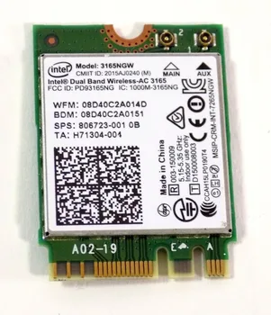 Card for Intel Dual Band Wireless-AC 3165 3165NGW WIFI Bluetooth 4.0 NGFF card 802.11AC for Dell sony samsung Asus
Card for Intel Dual Band Wireless-AC 3165 3165NGW WIFI Bluetooth 4.0 NGFF card 802.11AC for Dell sony samsung Asus