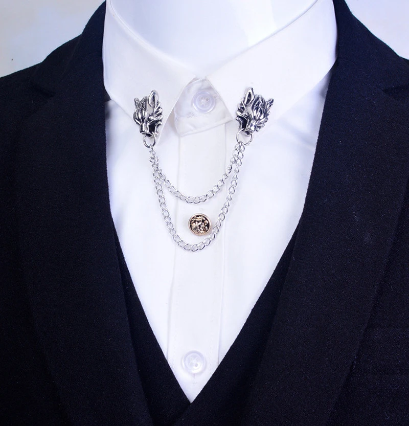 Vintage Style Silver Unisex Jewelry Dragon Tip Collar Clip Chain Brooch Pins Accessories Gift For Women Men Wholesale 12 Pcs
Vintage Style Silver Unisex Jewelry Dragon Tip Collar Clip Chain Brooch Pins Accessories Gift For Women Men Wholesale 12 Pcs