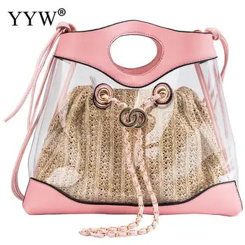 2019 Women Transparent Bags Pvc Clear Handbags Yellow Women'S Fashion Beach Bags Summer Shoulder Bags 2 Pcs Casual Handbag Pink
2019 Women Transparent Bags Pvc Clear Handbags Yellow Women'S Fashion Beach Bags Summer Shoulder Bags 2 Pcs Casual Handbag Pink
