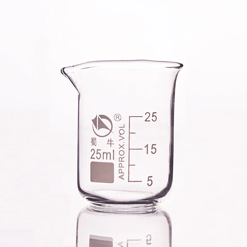 5pcs Beaker in low form,Capacity 25ml,Outer diameter=38mm,Height=53mm,Laboratory beaker
5pcs Beaker in low form,Capacity 25ml,Outer diameter=38mm,Height=53mm,Laboratory beaker