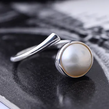 Authentic Sterling Silver 925 Shell Pearl Ring Personalized Womens Rings Adjustable Fine Jewelry Anello Donna
Authentic Sterling Silver 925 Shell Pearl Ring Personalized Womens Rings Adjustable Fine Jewelry Anello Donna