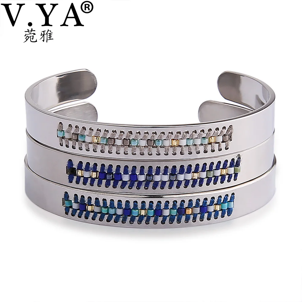 V YA Boho Jewelry for Girls Women Fashion Weaving Bracelet Bangle Woman's Stainless Steel Jewelry Friendship Bracelet
V YA Boho Jewelry for Girls Women Fashion Weaving Bracelet Bangle Woman's Stainless Steel Jewelry Friendship Bracelet