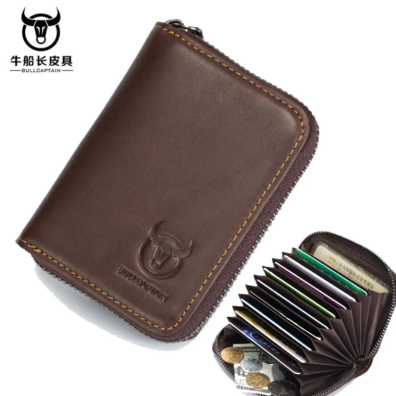 BULLCAPTAIN Genuine Leather Men Wallets Credit Business Card Holders Double Zipper Cowhide Leather Wallet Purse For Men bag
BULLCAPTAIN Genuine Leather Men Wallets Credit Business Card Holders Double Zipper Cowhide Leather Wallet Purse For Men bag