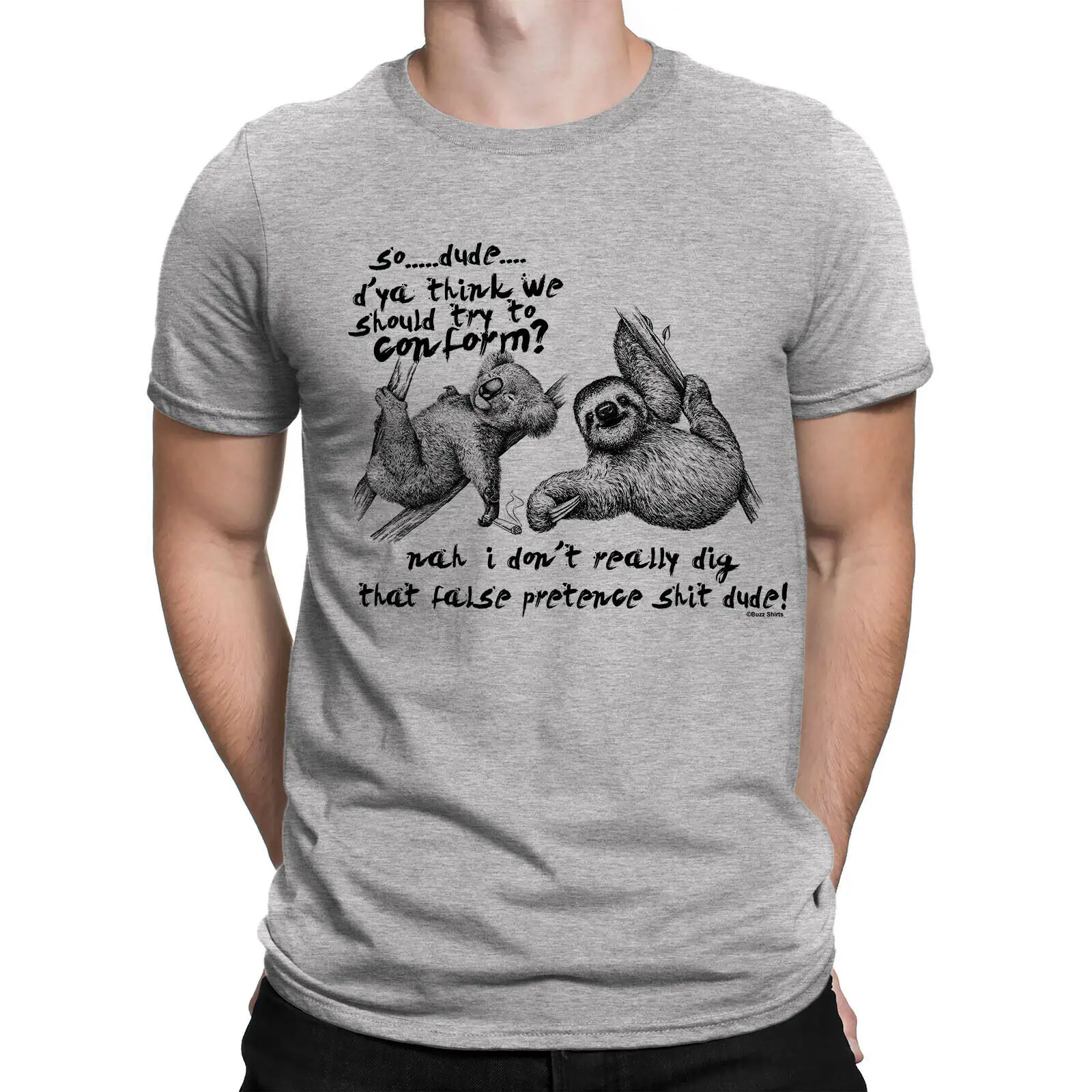 NON-CONFORMING SLOTH KOALA BEAR Mens Funny Animal T-Shirt Lazy Novelty Gift Top Cartoon t shirt men Unisex New Fashion
NON-CONFORMING SLOTH KOALA BEAR Mens Funny Animal T-Shirt Lazy Novelty Gift Top Cartoon t shirt men Unisex New Fashion