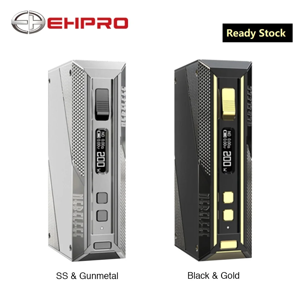 NEW Original Ehpro Cold Steel TC Box MOD Max 200W Output E-cigarette Vaping Mod Type-C USB Quick Charge Vape Mod with 510 Thread
NEW Original Ehpro Cold Steel TC Box MOD Max 200W Output E-cigarette Vaping Mod Type-C USB Quick Charge Vape Mod with 510 Thread
