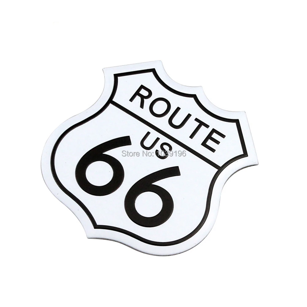 Фото Знак для кузова автомобиля US Route 66 Expressway 3D металлический хромированный