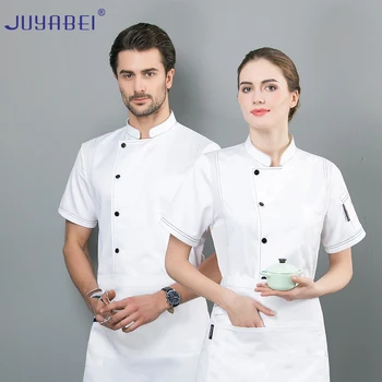 Unisex Chef Jacket Summer Single-breasted Overalls Coffee Shop Fast Food Service Barber Shop Restaurant Kitchen Chef Coat
Unisex Chef Jacket Summer Single-breasted Overalls Coffee Shop Fast Food Service Barber Shop Restaurant Kitchen Chef Coat