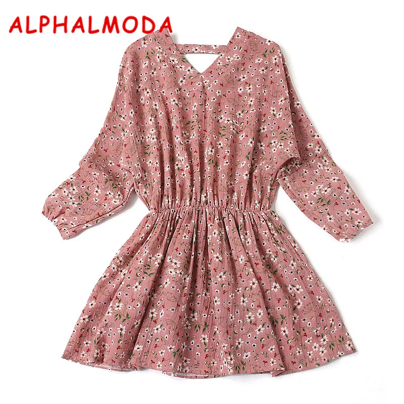 ALPHALMODA 2018 Spring Women's Casual Floral Printed Dress Batwing Sleeve Elastic Waist Long-sleeved Loose Prince Vestidos
ALPHALMODA 2018 Spring Women's Casual Floral Printed Dress Batwing Sleeve Elastic Waist Long-sleeved Loose Prince Vestidos