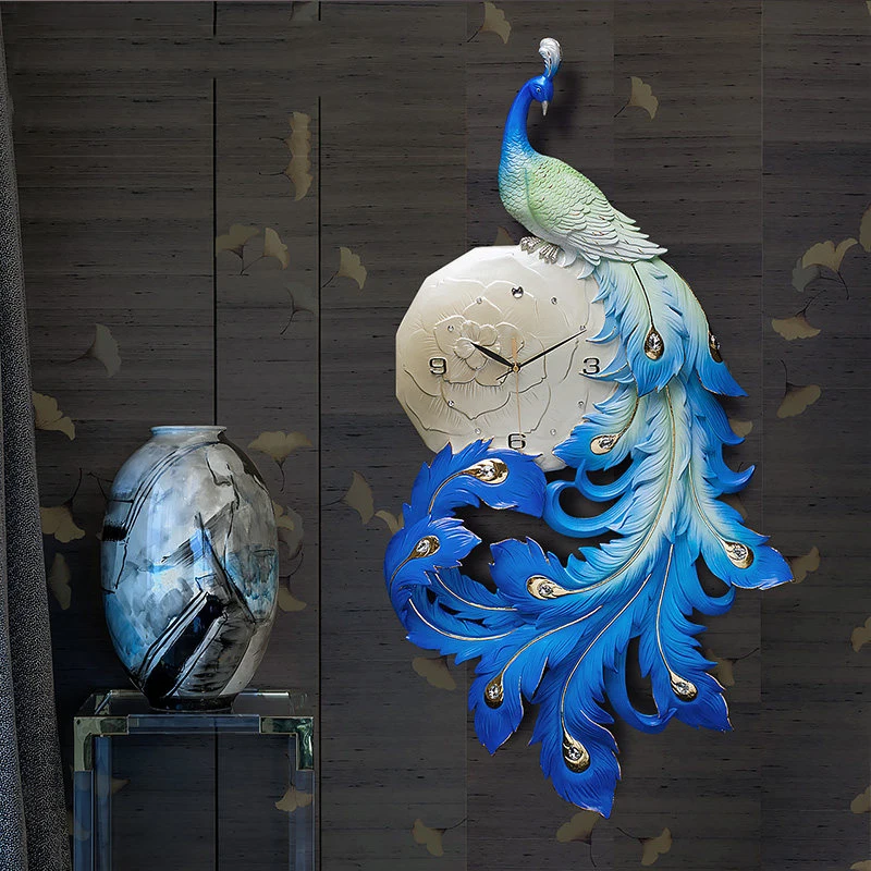 Chinese Resin Peacock Wall Clock Wall Mural Ornaments Livingroom Home Light Luxury Mute Wall Clock Wall Hanging Craft Decoartion
Chinese Resin Peacock Wall Clock Wall Mural Ornaments Livingroom Home Light Luxury Mute Wall Clock Wall Hanging Craft Decoartion