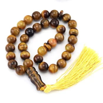 Natural stone 12mm yellow agate beads 33 rosary Islamic Muslim Tasbih Allah woman bracelet male tiger eye bracelet gift
Natural stone 12mm yellow agate beads 33 rosary Islamic Muslim Tasbih Allah woman bracelet male tiger eye bracelet gift