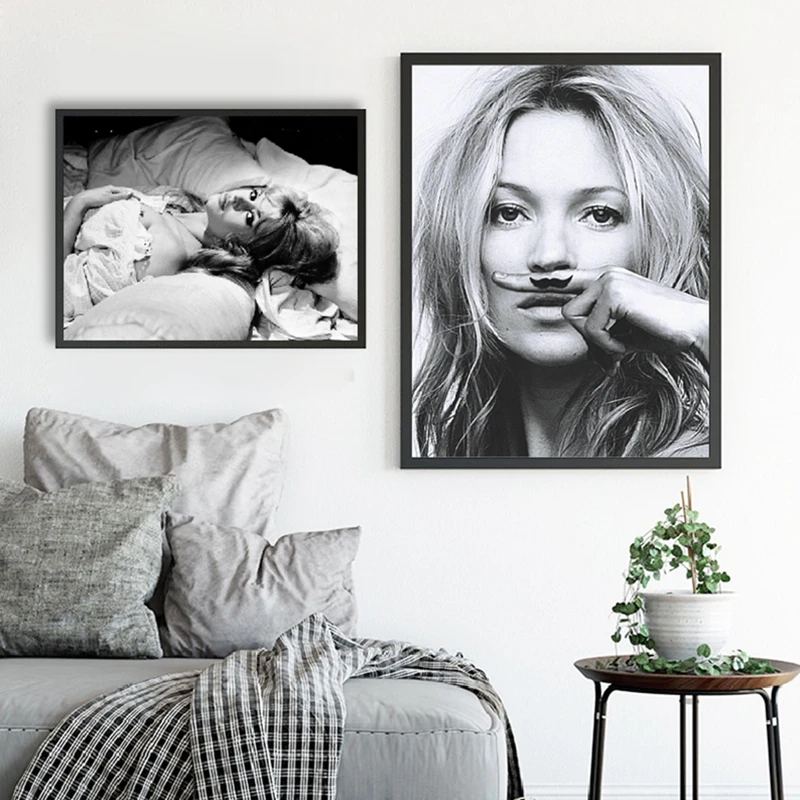 Kate Moss Moustache Fashion Posters and Prints Brigitte Bardot Smoking Canvas Painting Vogue Cover Magazine Picture Wall Decor
Kate Moss Moustache Fashion Posters and Prints Brigitte Bardot Smoking Canvas Painting Vogue Cover Magazine Picture Wall Decor