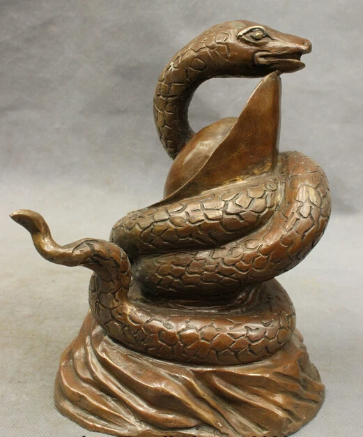 JP S0606 Marked China FengShui Bronze Copper Wealth Zodiac Year Snake Coil YuanBao Statue B0403 
JP S0606 Marked China FengShui Bronze Copper Wealth Zodiac Year Snake Coil YuanBao Statue B0403